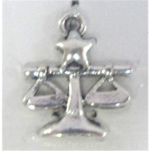 Tibetan Silver Charms pendants, Non-Nickel, 18x16mm
