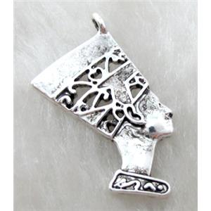 Tibetan Silver Charms pendants, Non-Nickel, 15x25mm