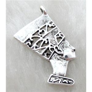 Tibetan Silver charm pendant, Lead free and nickel Free, 15x25mm