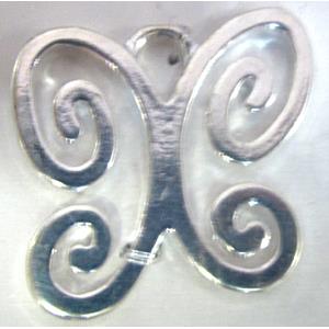 Tibetan Silver pendants, Lead free and nickel Free, animal, 26x24mm