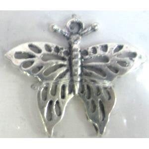 Tibetan Silver pendants, Lead free and nickel Free, butterfly, 22x26mm