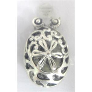 Tibetan Silver Charms pendants, Non-Nickel, 40x13mm