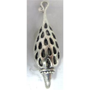 Tibetan Silver pendants, Non-Nickel, 35x10mm