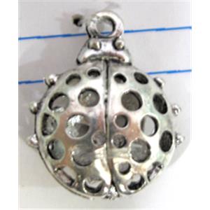 Tibetan Silver Beetle pendants, Non-Nickel, 27x16mm