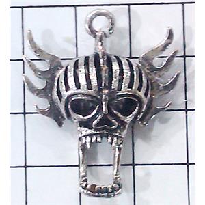 Hollow Tibetan Silver pendant, lead free and nickel free, 27x35mm