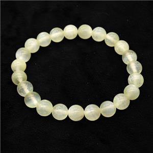 Lt.yellow Selenite Bracelet Stretchy Round, approx 8mm