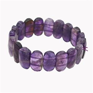 Natural Purple Amethyst Bracelet Stretchy, approx 11-20mm