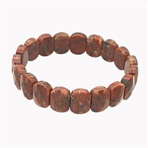 Red Marble Bracelet Stretchy, approx 11-15mm