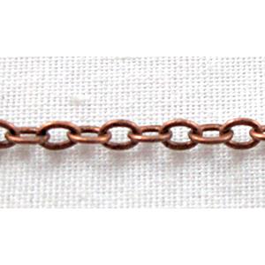Antique Red Copper Chain, 2x2.5mm