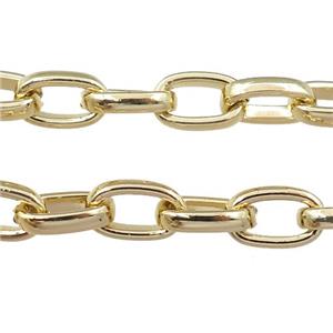 Iron chain, gold plated, approx 10x16mm