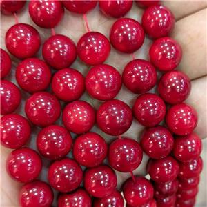 Natural Red Coral Beads Smooth Round, approx 11mm