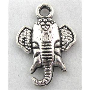 Tibetan Silver elephant pendants, 16x22mm