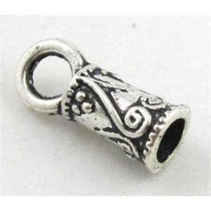 tibetan silver pendant, Non-Nickel, approx 5.5x14mm, 3mm hole