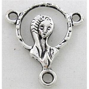 tibetan silver pendant, Non-Nickel, approx 20x25mm