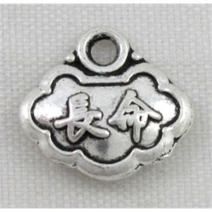 tibetan silver charms bead non-nickel, approx 12x11mm