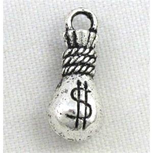 tibetan silver charms bead non-nickel, approx 6x15mm