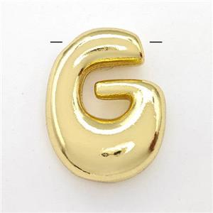 Copper Letter-G Pendant Gold Plated, approx 15-21mm