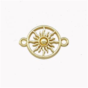 Copper Sun Connector Gold Plated, approx 12mm