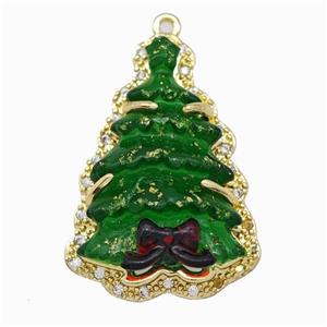 Resin Christmas Tree Pendant Green, approx 20-30mm