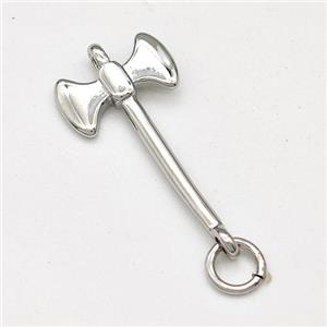 Axe Charms Copper Pendant Platinum Plated, approx 11-20mm