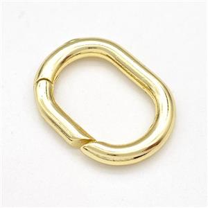 Copper Carabiner Clasp Gold Plated, approx 15-20mm