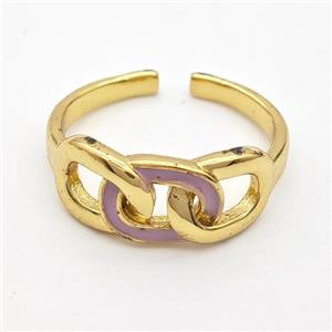 Copper Rings Enamel Gold Plated, approx 8-19mm, 18mm dia