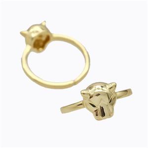 Copper Leopard Rings Gold Plated, approx 9mm, 18mm dia