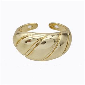 Copper Ring Gold Plated, approx 11mm, 18mm dia