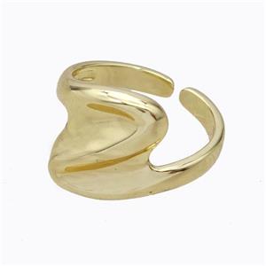 Copper Ring Gold Plated, approx 14mm, 18mm dia