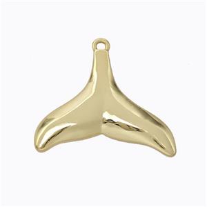 Copper Shark-tail Pendant Gold Plated, approx 20-25mm