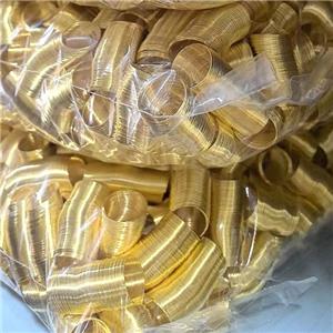 Steel Memory Wire Gold Plated, approx 20mm, 0.6mm thickness