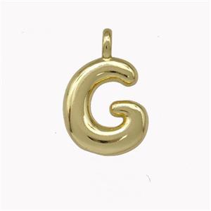 Copper Letter-G Pendant Gold Plated, approx 12-14mm