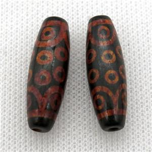 tibetan DZi rice beads, approx 10x30mm