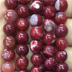 round red agate beads, approx 10mm dia