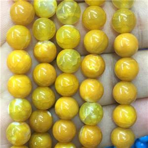 round yellow agate beads, approx 8mm dia