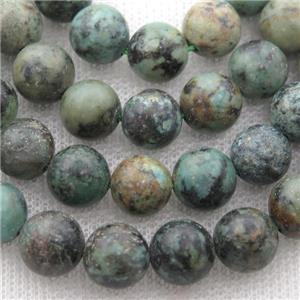 green African Turquoise Beads, round, approx 6mm dia