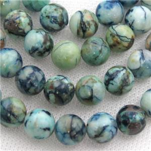 Synthetic Azurite Beads, round, approx 6mm dia