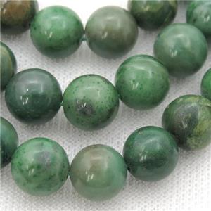 green African Chrysoprase Beads, round, approx 10mm dia