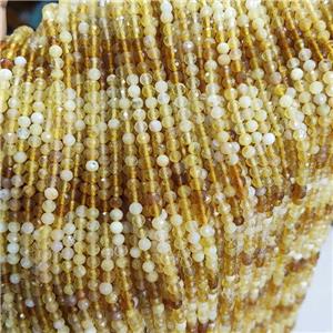 Natural Yellow Opal Beads Faceted Round, approx 4mm