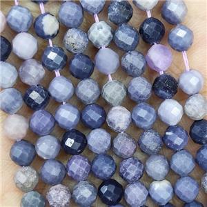 Natural Chinese Sugilite Beads Purple Faceted Round, approx 4.7-5.5mm