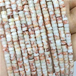 Red Silk Jasper Heishi Beads, approx 4mm