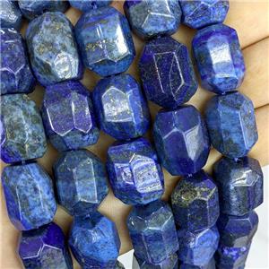 Natural Blue Lapis Lazuli Nugget Beads Freeform Faceted, approx 16-20mm