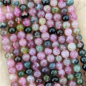 Natural Tourmaline Beads Multicolor Tiny Smooth Round, approx 4mm