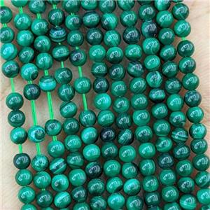 Natural Malachite Beads Green Smooth Round, approx 3mm