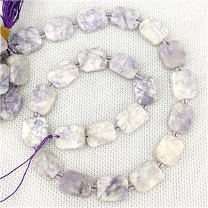 Natural Purple Howlite Beads Rectangle Dye, approx 10-15mm