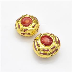 gemstone connector, freeform gold plated, approx 25mm
