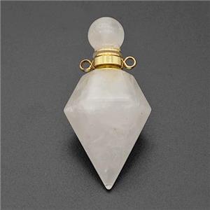 Natural Clear quartz Perfume Bottle Pendant, approx 18-40mm