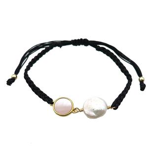 handmade bracelet with pearl bead, approx 10-12mm, 22-28cm length