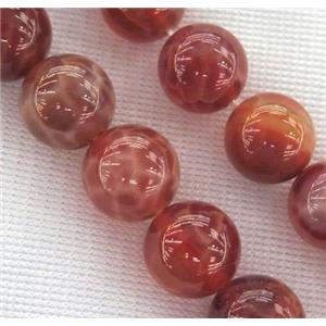 ruby Fire Agate Beads, round, approx 10mm dia