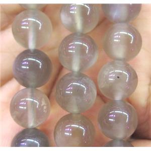 round Grey Moonstone Beads, approx 8mm dia